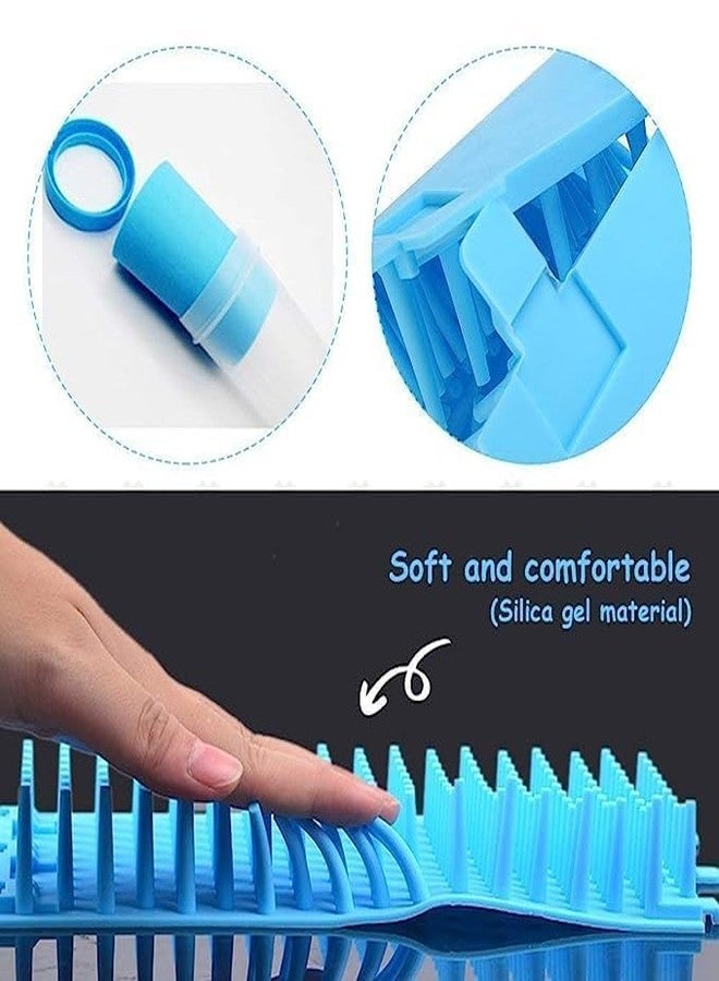 D&C PAWS Portable Pet Grooming Paw Cleaner and Silicone Shampoo Dispenser Bath Brush for Dogs and Puppies (Pack of 2) - Image 4